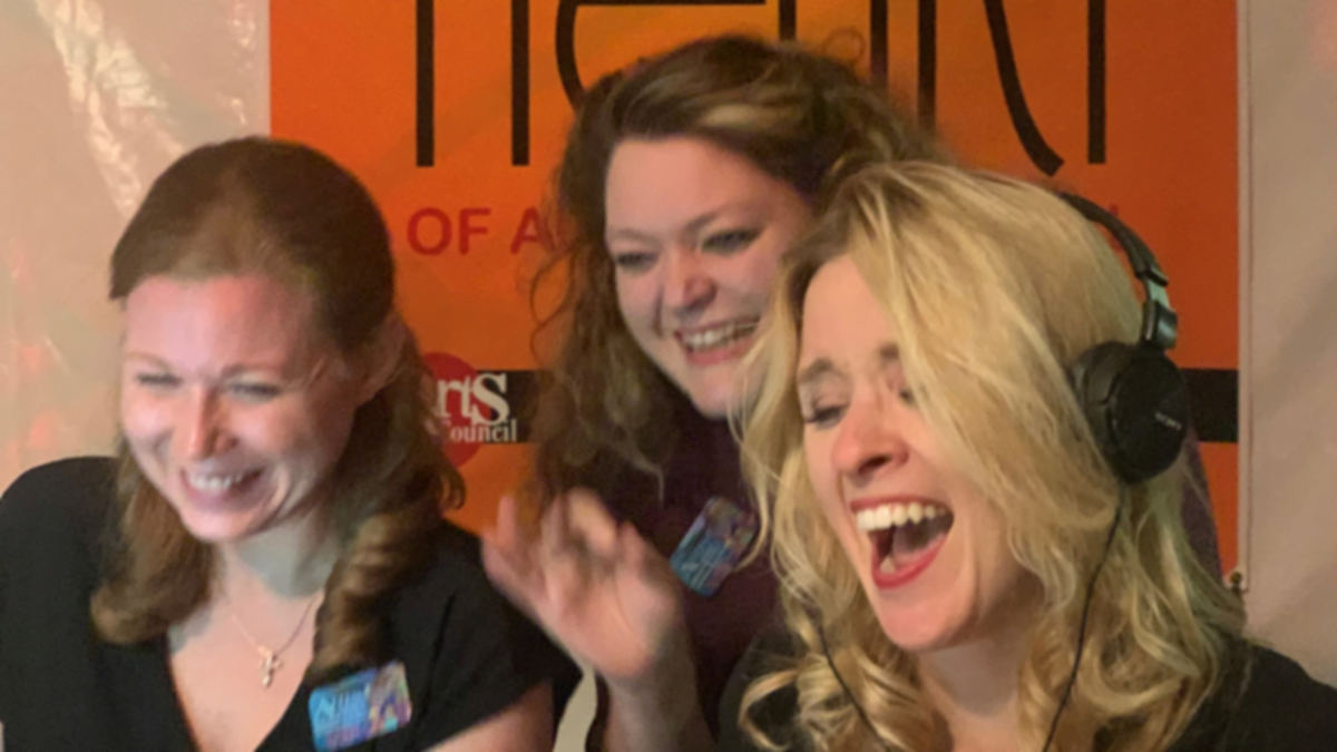 InspireHub Engagement Trainer, Audrey Duncan and President, Karolyn Hart celebrate with Jamie Turner, Director of Digital Operations of Morris Digital as the analytics start rolling in.